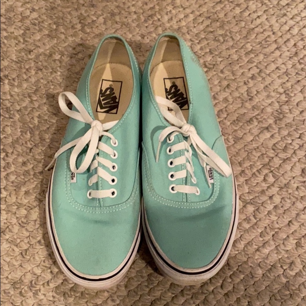 Turquoise vans sneakers